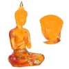 Transparent Sitting Buddha Statue Resin Buddha Figurine Sculpture Home Office
