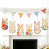 30Pcs 3.5" Wooden Easter Ornaments to Paint Spring Decoration Happy