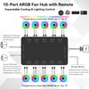 GSCOLER 10-Port ARGB & PWM Fan Hub Controller - Magnetic