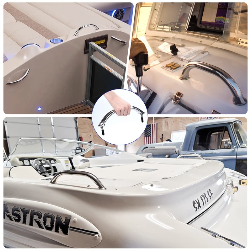 8" Boat Grab Bar 316 Stainless Steel Polished Grab Handle