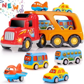 Nicmore Carrier Truck Gift Toys for Kids Educational Toy Cars: Gifts for Boy Girl 5 in 1 Transport Cars | Christmas Birthday Party Gift for Boys Girls Springtok cartoys