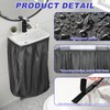 Homakover Sink Curtain, Self Stick Adhesive Waterproof Fabric Under Sink
