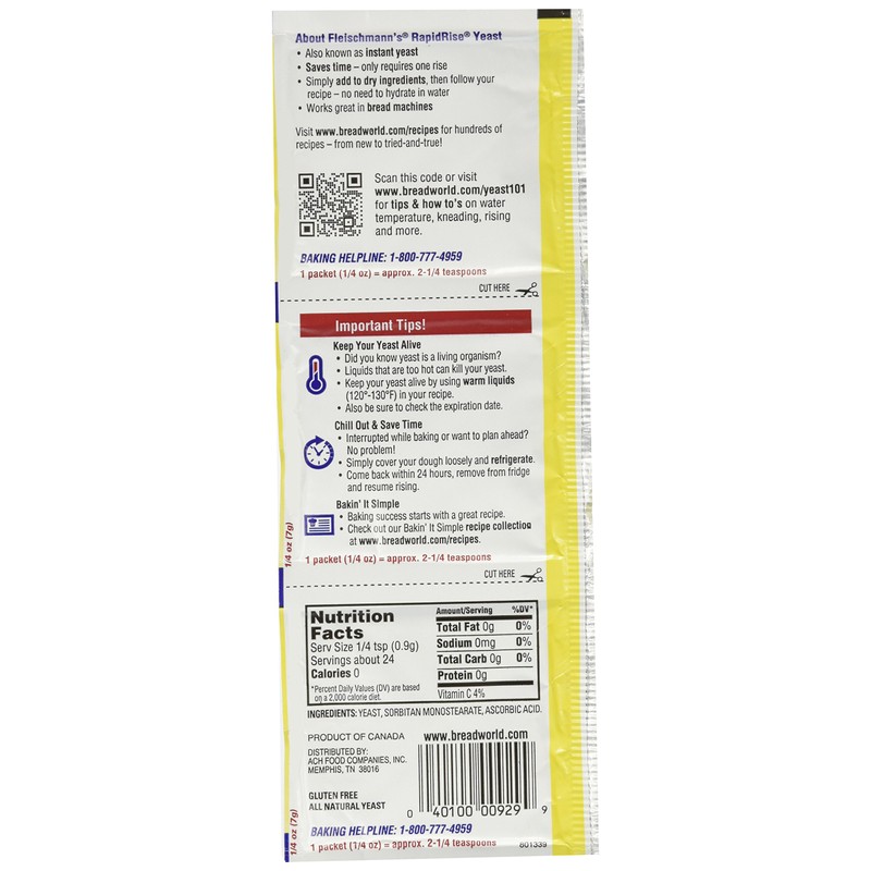 Fleischmann's RapidRise Yeast, 3-Count Envelopes (Pack of 9)
