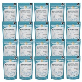 Electrolitos Polvo Natural Sin Azúcar 150g Sodio Potasio Magnesio 60 Dosis (20 Piezas)