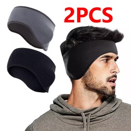 Unbranded 2PCS Winter Fleece Headbands Ear Warmers Cover Women Men Cold Weather Ear Muffs