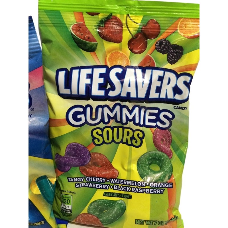 LifeSavers Gummies, Collisions, Wild Berries and Sours 7oz, 3 Bags