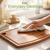 Astercook Large Bamboo Cutting Board, Deep Carbonized Wooden Chopping Board