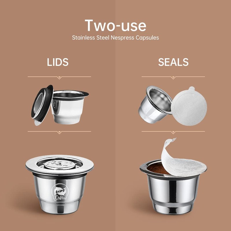 Reusable Nepresso Capsules - i Cafilas Stainless Steel Refillable Pods