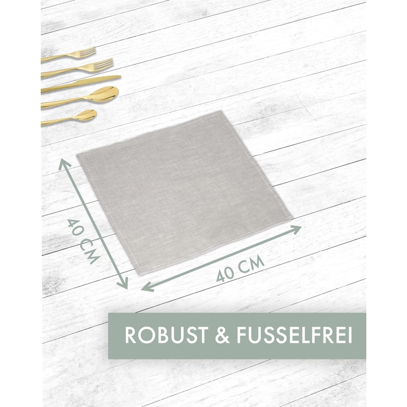 Farnberg 6 Linen Napkins - High-Quality Fabric Napkins - Elegant
