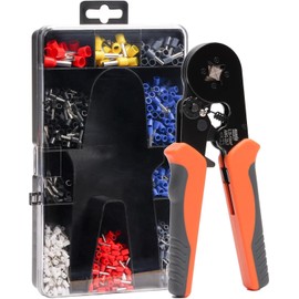 iCrimp Ferrule Crimping Tool Kit 0.25-10mm² 23-10AWG with 770pcs End-Sleeves Ferrules,Self-Adjustable Ratcheting Crimper