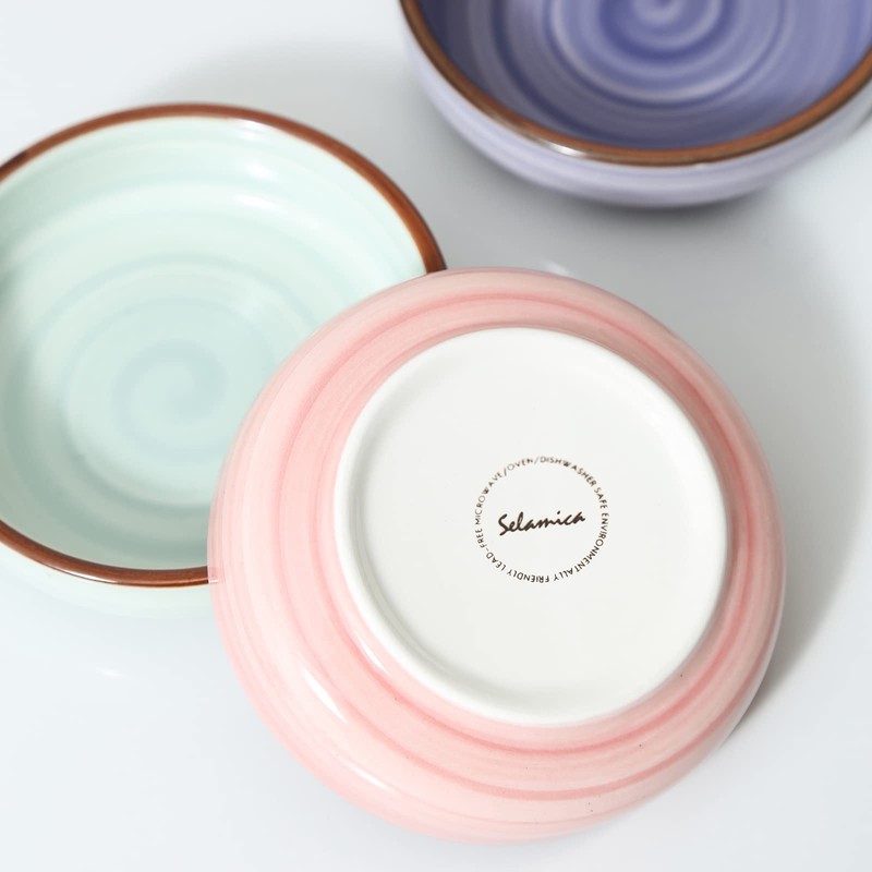 Selamica Ceramic 2.5 OZ Soy Sauce Dishes Set of 6,