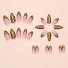 24 Pcs Press on Nails Medium Almond, Fake Nails with