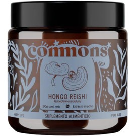 Commons Hongo Reishi en polvo, Suplemento Alimenticio, 50g