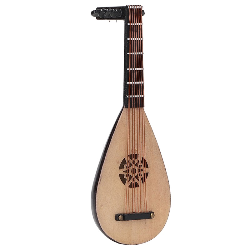 Lute Model Ornaments Simulation Pipa Chinese Guitar Stringed Instrument Decor