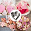 auwiyd 5 PCS Heart Cookie Cutter Set Valentine Biscuit Mousse