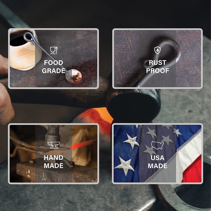 Copper and Steel Coffee Scoop | Food Grade & Measures