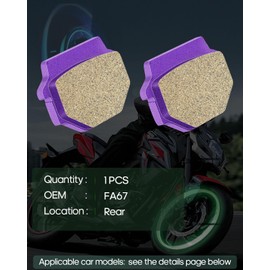 SCITOO Kevlar Carbon Fiber Brake Pads Fit for 89 Cagiva,90 91 92 93 94 Husaberg,83 84 85 86 87 88 89 90 91 92 93 94 95 96 97 98 99 00 01 02 03 04 05 06 07 Kawasaki,89 90 91 92 93 KTM,95 Maico MC500