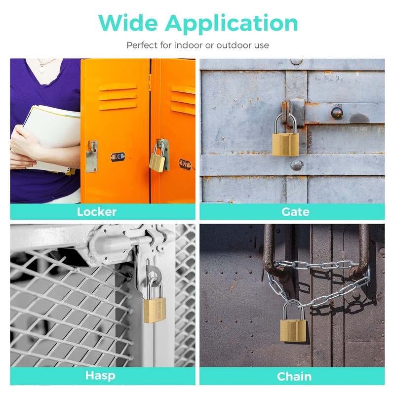 KAWAHA 81/40-1P Brass Padlock (Waterproof Solid Brass Lock) Shed Storage