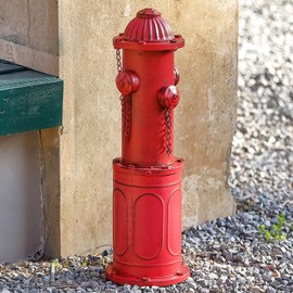 YiLifebes Dog Fire Hydrant Pee Post, 22.4" H Fake Fire Hydrant for Dogs to Pee on, Red Metal Dog Pee Post for Training Tool, Puppy Pee Pole for Dogs Indoor Outdoor Garden Yard Statue