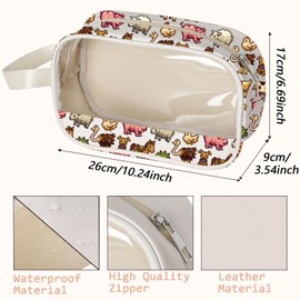 WCGXKO Valley Game Inspired Clear Makeup Bag Video Game Gift Farming Country Adventure Gaming Gift (A Farmer Cbag CA)