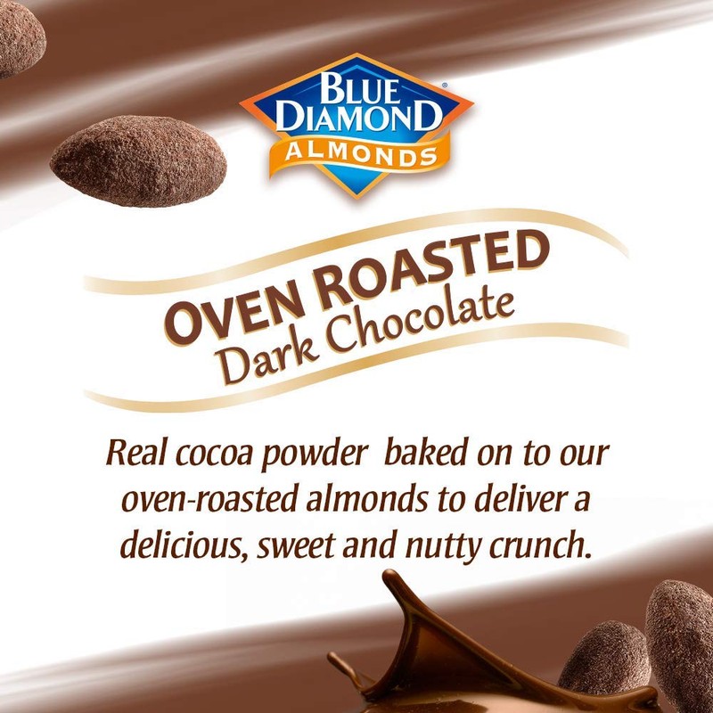 Blue Diamond Almonds Dark Chocolate Cocoa Dusted Snack Nuts, 100