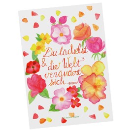 Mr. & Mrs. Panda Postcard "Du Smelst" - Gift, Beautiful Quote, Invitation Cards Birthday, World Changes, Adventure, Outdoor, Smile,