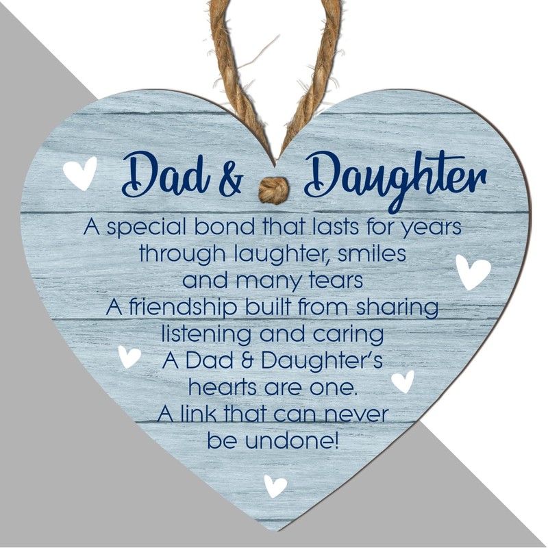 Laser Cut Father's Day Heart Plaque - Celebrate Dad &