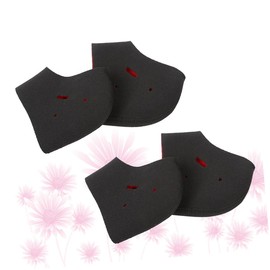 Healvian 2 Pairs Heel Protector Socks with Ventilation Holes Cracking Stretchy Heel Covers for Plantar Fasciitis Relief Achilles Support Comfortable Fit for Shoes Sneakers Boots Black