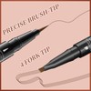 Long Lasting Eyebrow Pencil and Eyeliner Pen, Dual-Ended, Waterproof, Grey,