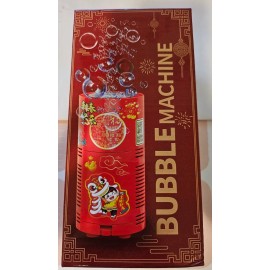 Ivtivfu Fireworks Bubble Machine 20 Holes Automatic Bubble Blowing Toy Light Sound (R)