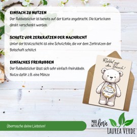 Laurea Verde Scratch Card Lucky Bear 'Would You Like to Be My Godfather?' with Kraft Paper Envelope, Ask Godfather