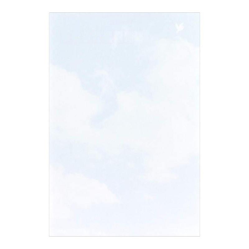 Midori 88284006 Postcard Sky Blue Nokimochi