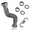 Flexible Waste Pipe, Universal Sink Drain Pipe Adjustable Drain Hose