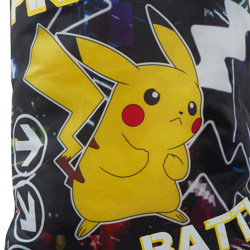 Pokemon Glow In The Dark Drawstring Gym Bag Pikachu School