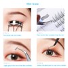 Manga Lashes Natural False Eyelashes Wispy Individual, 3D-C-6~12mm Cluster Lashes