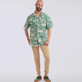 Simplicity Sewing Pattern S9157 Men's Open Pointed Collar Shirts, BB (44-46-48-50-52)