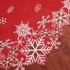 Simhomsen Embroidered Snowflakes Mantel Shelf Top Scarf Runner for Christmas