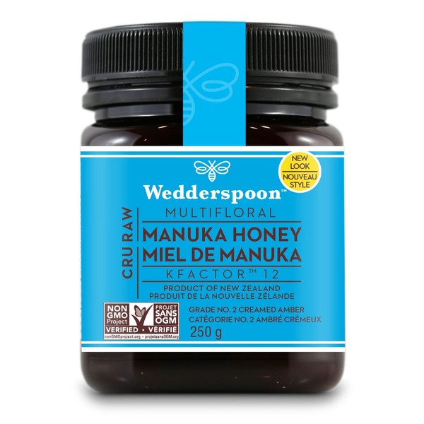 Wedderspoon Raw Multifloral Manuka Honey KFactor 12 250g