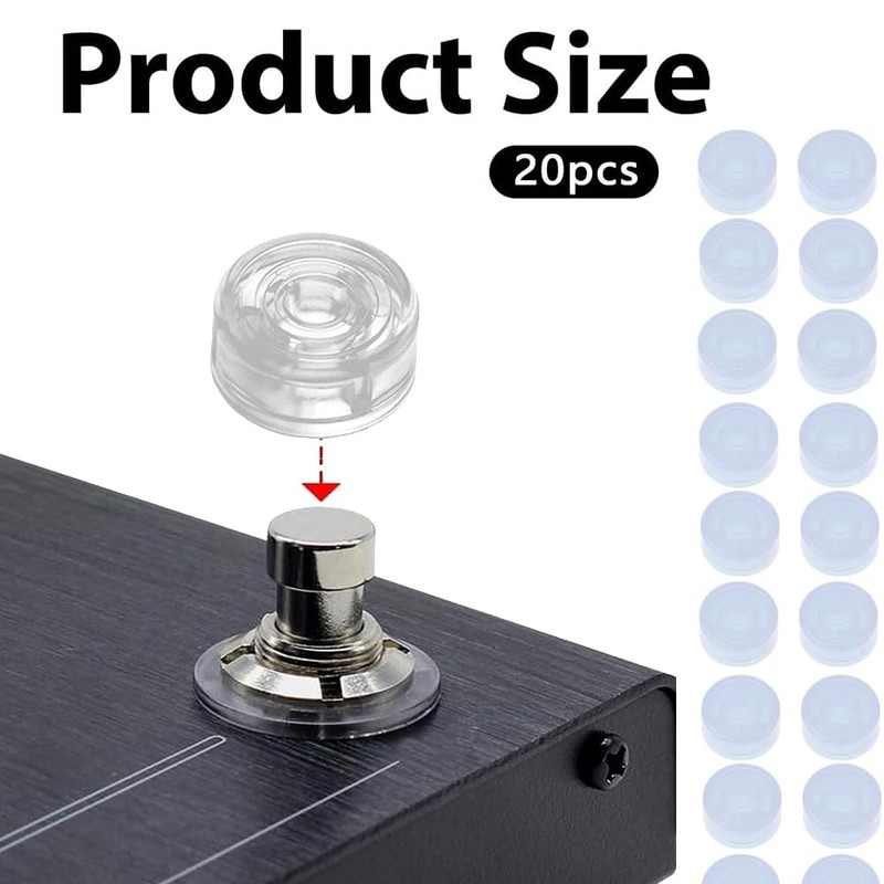FUNNTY 20 Pcs Guitar Effects Pedal Footswitch Toppers, Guitar Effects