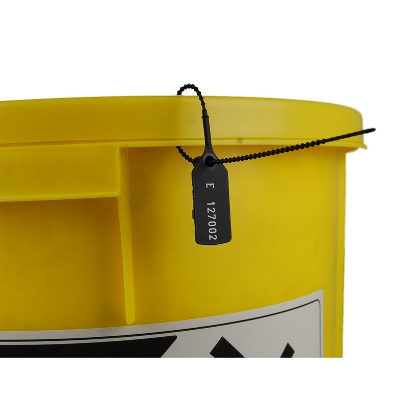 20 X Black Security Tags Numbered Pull Ties Secure Anti-Tamper