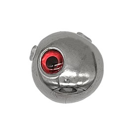 Orludo Fishing Tackle Tungsten Head for Tylava "Tangled Sinker" Unpainted Silver (Black Eye/Red Eye/Green Eye, 1.6 oz (45 g) / 60 g / 80 g / 100 g / 120 g / 150 g / 180 g / 200 g) qb100208 (Red Eye (1