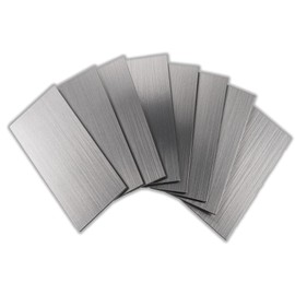 StyloVue 100 Pieces Peel and Stick Backsplash for Kitchen, 3" x 6" PVC Subway Tile Upgraded Brushed Stainless Backsplash Stick on Tile Elevate Kitchen, Bathroom, Fireplace,RV