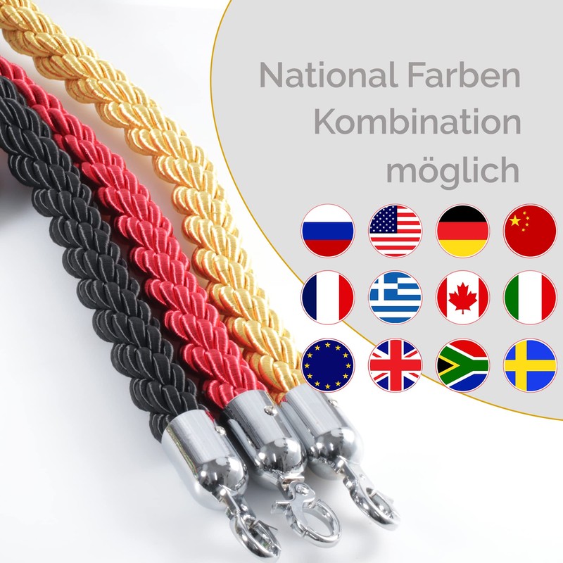 Kerafactum Rope Barrier Tape Rope with Carabiner Hook Barrier Cord