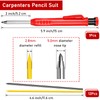 Deep Hole Carpenter Pencil, 14 Pcs Solid Work Pencil Set