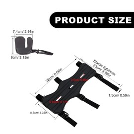 PHMING 2 Pieces Arm Guards Archery Double Layer Design Sports Arm Guard Set Leather Universal Archery Forearm Protector with Finger Guard for Shooting Training Competition