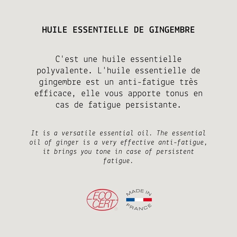 Organic Ginger Essential Oil - MY COSMETIK - 5 ml