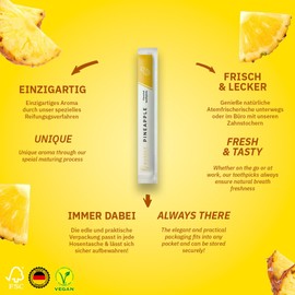 Wonder Toothpick - Flavored Toothpicks - 30 Infused Toothpicks Single Pack - Fresh Breath On-The-Go - Pineapple