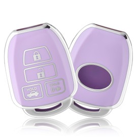 OFFCURVE Key Fob Cover for Toyota, Car Key Case for Toyota Corolla 2014 2015 2016 2017 2018 2019 Camry 2014-2017 Tacoma 2016-2018 Car Smart Key Accessories Holder Protector, Purple