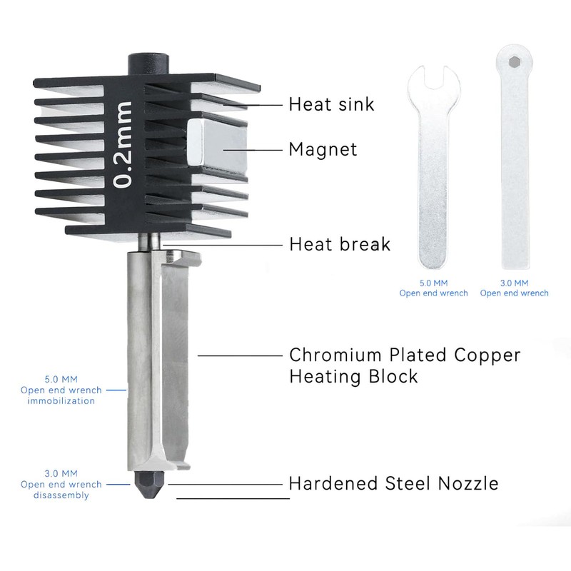 Hot End Assembly Kit, Replacement for Bambu Labs Hot End