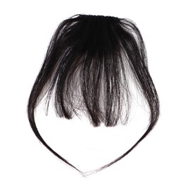 SAFIGLE Ultra-Thin Clip in Hair Bangs Extensions for Women Lightweight Human Hair Fringe for Daily Wear and Special Events
